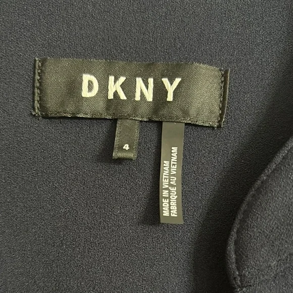 DKNY Blue and Gold Sheath Midi Dress - Picture 2 of 4